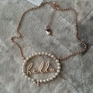 Betsey Johnson rose gold necklace
